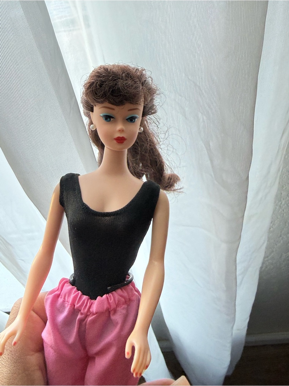 Classic Black Leotard with Pink Pants Doll vintage Barbie Mattel Malaysia toy